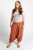 Surya Australia Ethical Cotton Low Crotch Pants - Striped Burnt Orange