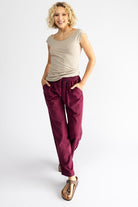 Surya Australia Ethical Cotton 'Dani' Pants made in Nepal - Wine