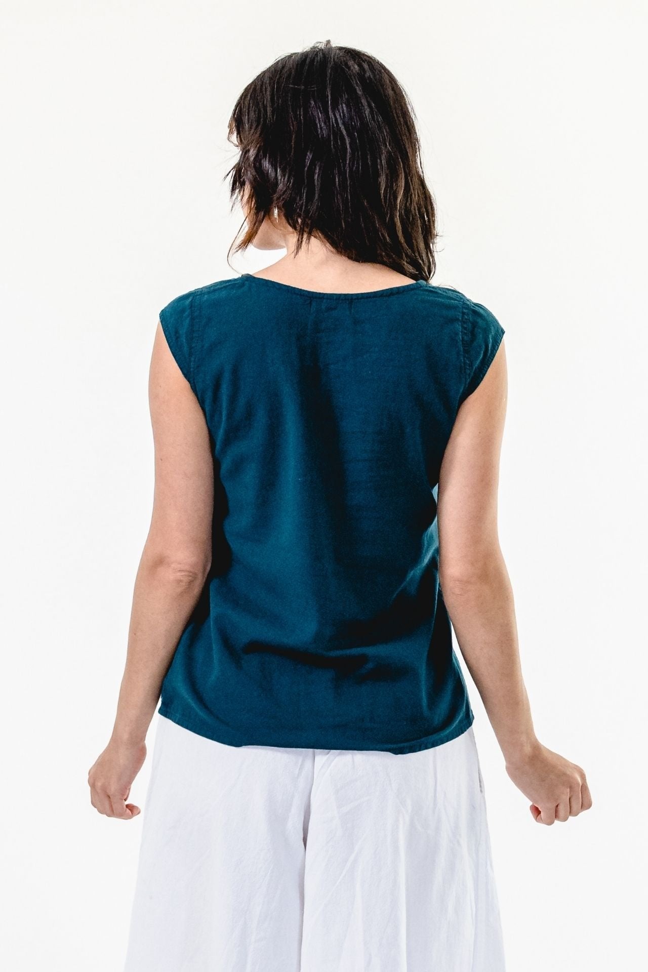 Surya Ethical Cotton 'Dali Top' made in Nepal - Turquoise