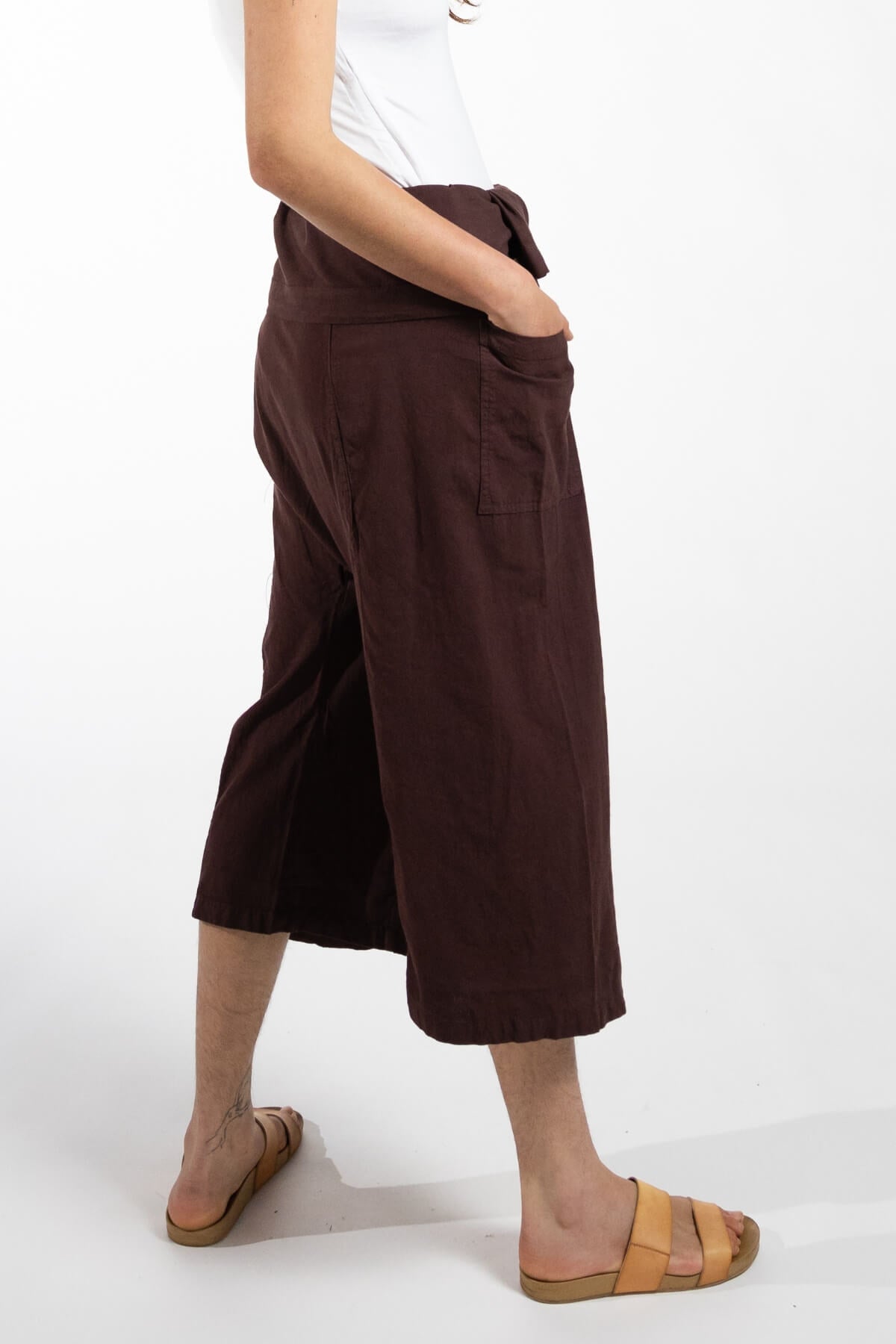 Surya Australia Short Fisherman Pants made in Nepal - Chocolate