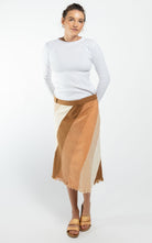 Surya Australia Cotton 'Freya' Skirt made in Nepal - Tan