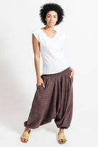 Surya Australia Ethical Cotton Low Crotch Pants made in Nepal - Chocolate