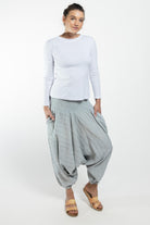 Surya Australia Ethical Cotton Low Crotch Pants made in Nepal - Grey