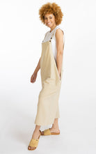 Surya Australia Baggy Cotton 'Juanita' Overalls made in Nepal - Oatmeal