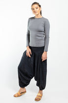 Surya Australia Ethical Cotton Low Crotch Pants made in Nepal - Black