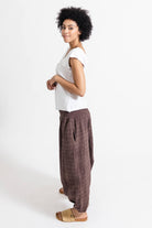 Surya Australia Ethical Cotton Low Crotch Pants made in Nepal - Chocolate