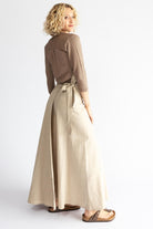 Surya Australia Ethical Cotton Wrap Skirt made in Nepal - Oatmeal