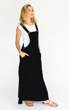 Surya Australia Ethical Cotton Overall Maxi Dress from Nepal - Black