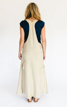 Surya Australia Ethical Cotton Overall Maxi Dress from Nepal - Oatmeal