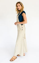 Surya Australia Ethical Cotton Overall Maxi Dress from Nepal - Oatmeal