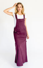 Surya Australia Ethical Cotton Overall Maxi Dress from Nepal - Wine