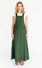 Surya Australia Ethical Cotton Overall Maxi Dress from Nepal - Green