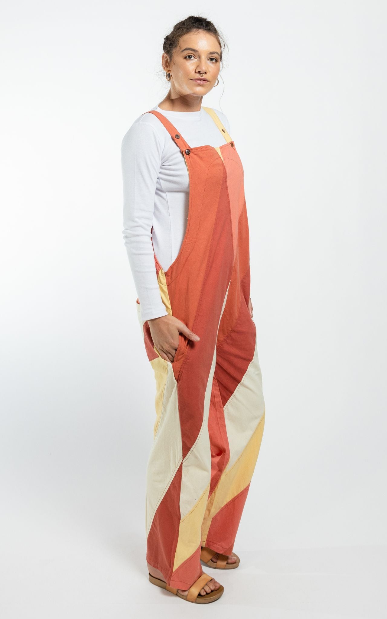 Surya Australia Ethical Cotton Freya Overalls made in Nepal - Orange