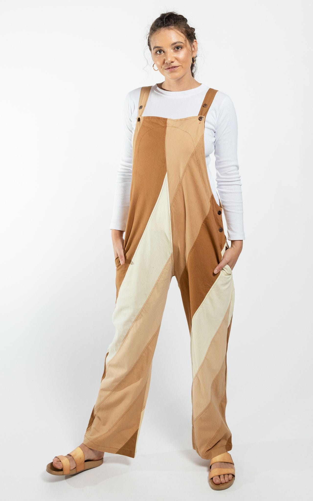 Surya Australia Ethical Cotton Freya Overalls made in Nepal - Tan