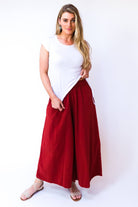 Surya Australia Ethical Cotton Palazzo Pants from Nepal - Rust