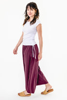 Surya Australia Ethical Cotton Palazzo Pants made in Nepal - Wine