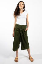 Surya Australia Short Fisherman Pants made in Nepal - Green