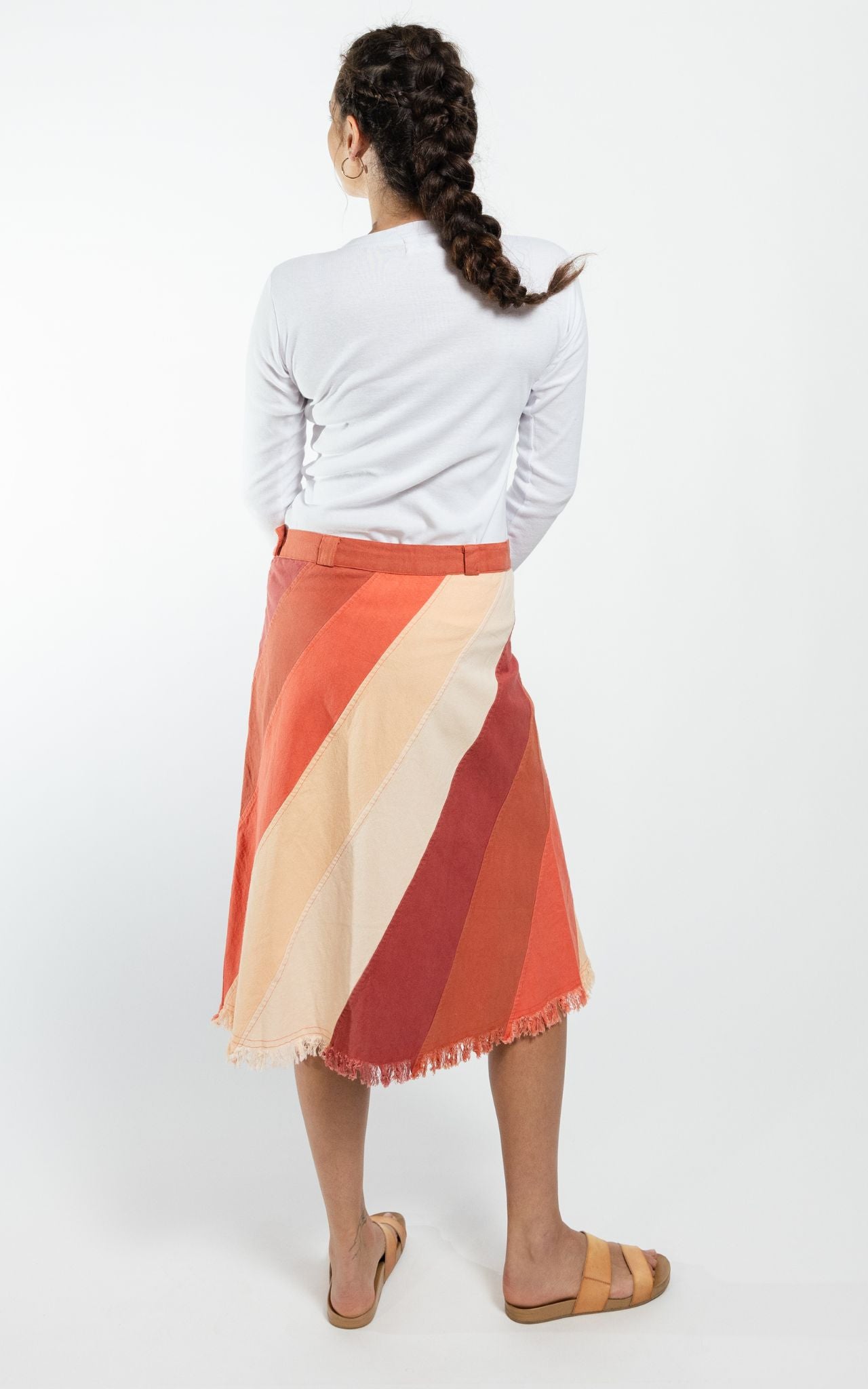 Surya Australia Cotton 'Freya' Skirt made in Nepal - Burnt Orange