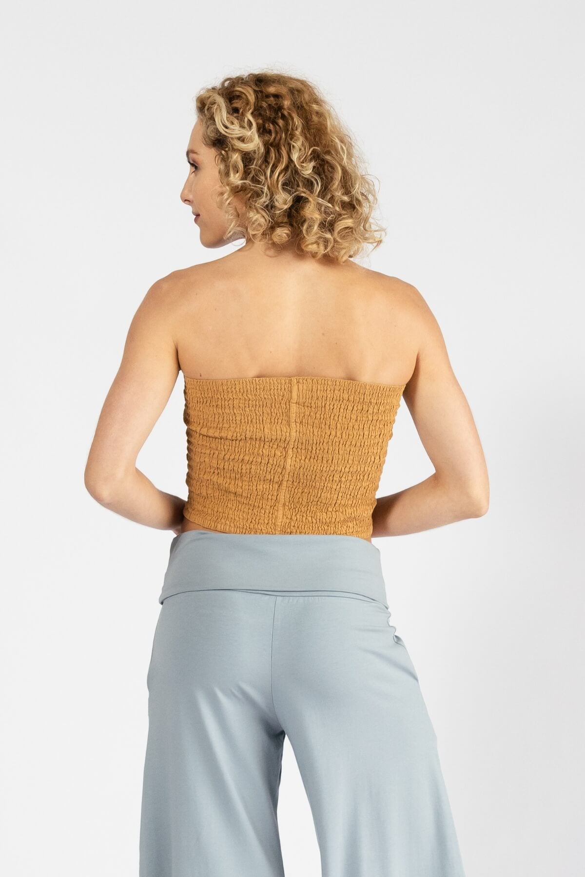 Surya Strapless Tube Top made in Nepal - Clay