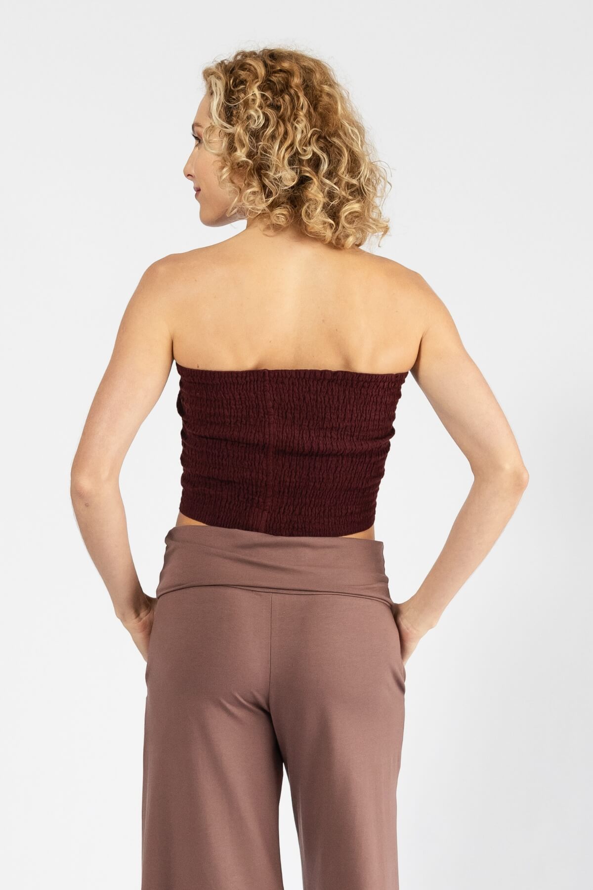 Surya Strapless Tube Top made in Nepal - Wine