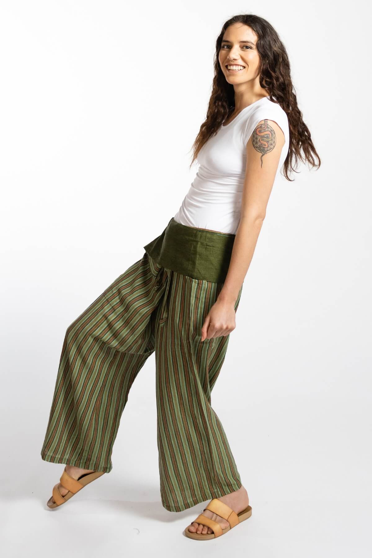 Surya Australia Ethical Cotton Thai Fisherman Pants - Green