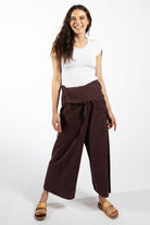 Surya Australia Cotton Thai Fisherman Pants made in Nepal - Chocolate