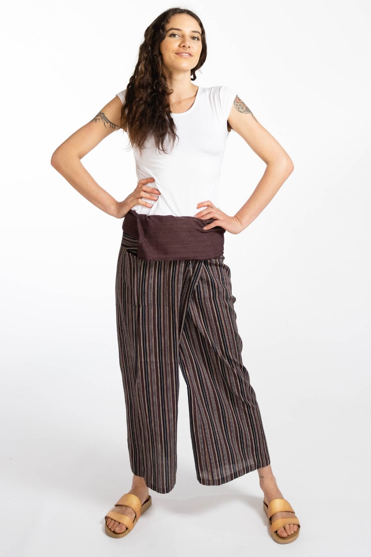 Surya Australia Ethical Cotton Thai Fisherman Pants - Chocolate