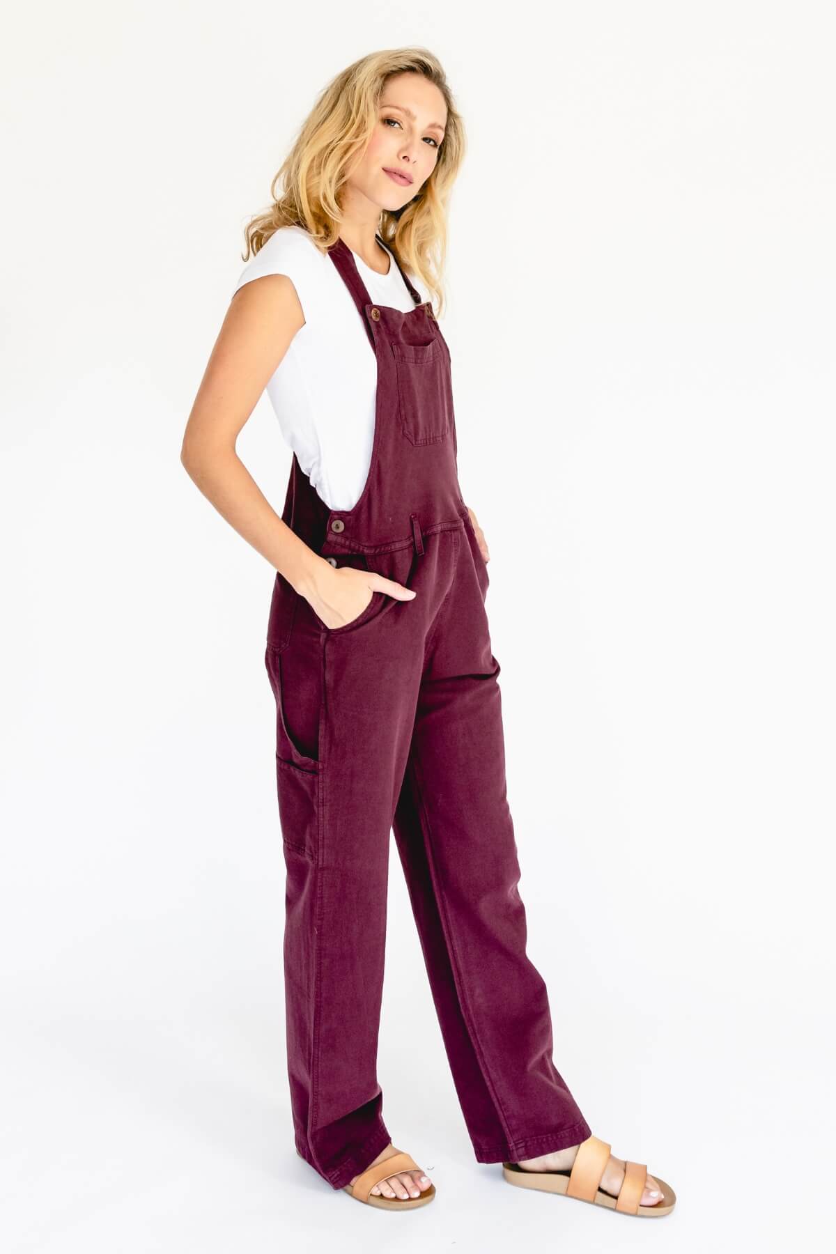 Surya Australia Ethical Classic Cotton Overalls from Nepal - Berry