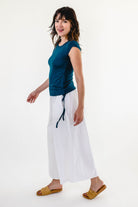 Surya Cotton Palazzo Pants - White