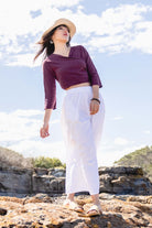 Surya Cotton Palazzo Pants - White