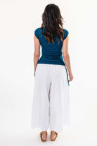 Surya Cotton Palazzo Pants - White