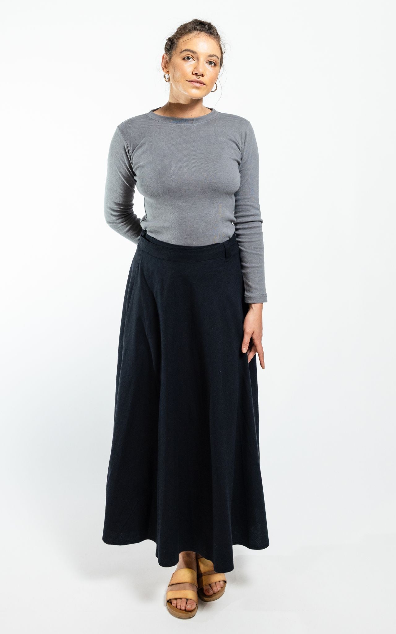 Cotton Maxi Wrap Skirt Ethically made in Nepal Surya