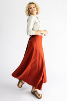 Surya Australia Ethical Cotton Wrap Skirt made in Nepal - Rust