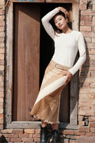 Surya Australia Cotton 'Freya' Skirt made in Nepal - Tan