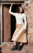 Surya Australia Cotton 'Freya' Skirt made in Nepal - Tan