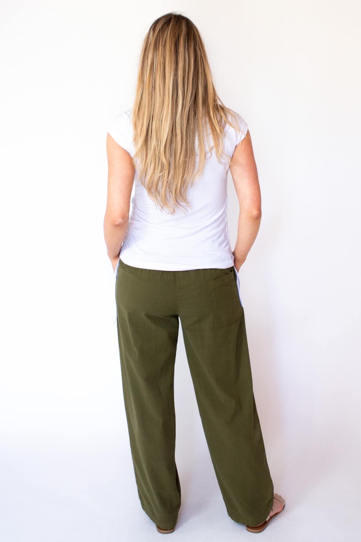 Surya Australia Ethical Cotton Loose Pants from Nepal - Green