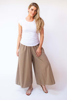 Surya Australia Cotton palazzo Pants - Sand