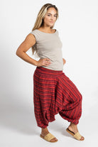 Surya Australia Ethical Cotton Low Crotch Pants - Striped Red