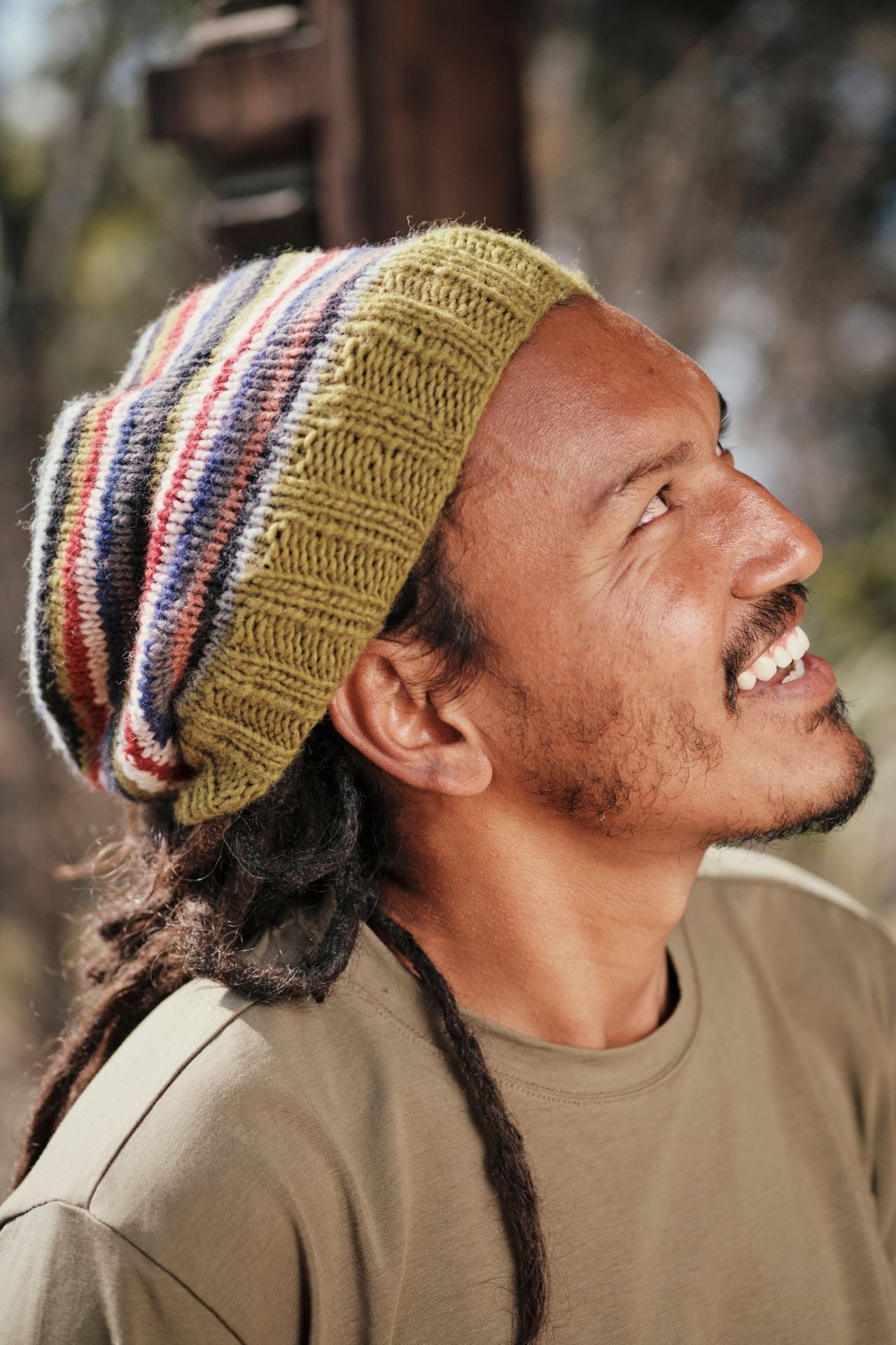 Merino Wool Slouch Beanie for Men Mulesing Free Beanie Surya