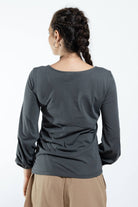 Surya The Label Ethical Organic Cotton 'Zoé' Top made in Nepal - Dusty Grey