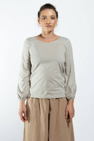 Surya The Label Ethical Organic Cotton 'Zoé' Top made in Nepal - Oyster