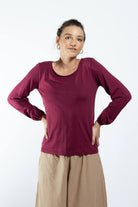 Surya The Label Ethical Organic Cotton 'Zoé' Top made in Nepal - Berry