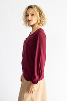 Surya The Label Ethical Organic Cotton 'Zoé' Top made in Nepal - Berry