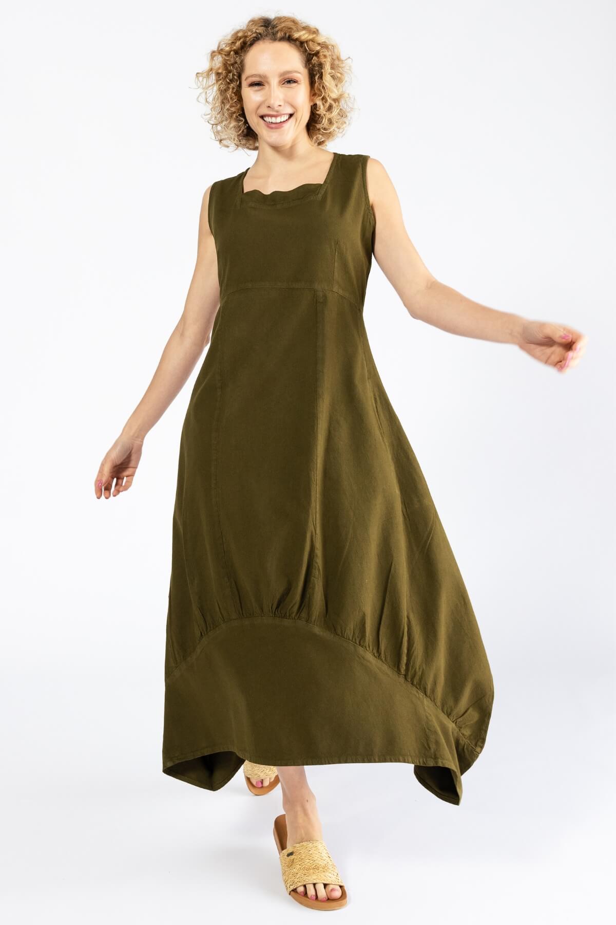 Surya Woven Cotton 'Maya' Dress - Green