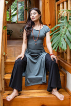 Surya Organic Cotton 'Sarita' Dress made in Nepal - Sage