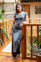 Surya Organic Cotton 'Sarita' Dress made in Nepal - Sage