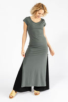 Surya Organic Cotton 'Sarita' Dress made in Nepal - Sage