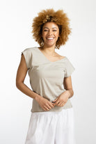 Surya Ethical Organic Cotton Basic 'Mimi' Top - Sand