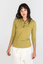 Surya Australia Organic Cotton 'Clementine' Top made in Nepal - Mustard