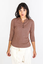 Surya Australia Organic Cotton 'Clementine' Top made in Nepal - Maroon